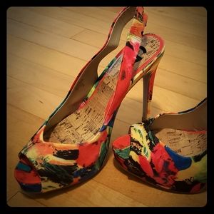 Multi colored peeptoe Guess NIB